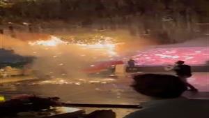 بالصور.. السيطرة على حريق داخل قاعة أفراح في مدينة نصر