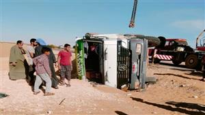 مصرع وإصابة 2 في انقلاب سيارة بالوادي الجديد