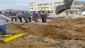  المعاينة تكشف تفاصيل كسر ماسورة غاز في أطفيح 