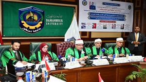 وزير الأوقاف ورئيس جامعة الأزهر وأمين مجمع البحوث يناقشون باحثًا رسالة الدكتوراه بدمنهور