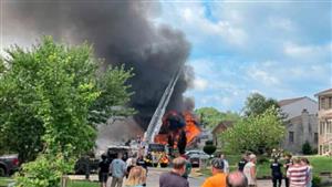 دمر 3 مباني.. لحظة انفجار في ولاية بنسلفانيا الأمريكية (فيديو)