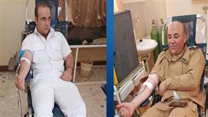 بمشاركة رجال الشرطة.. حملة للتبرع بالدم بمديرية أمن الوادي الجديد