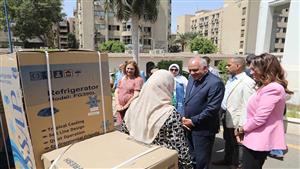 محافظ الجيزة يُسلم 108 أجهزة كهربائية لفتيات مقبلات على الزواج