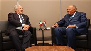 وزير الخارجية يؤكد خلال لقائه مع نظيره الإيطالي العمل لمواجهة الأزمات