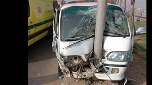 الميكروباص دخل في العمود.. جثة و5 مصابين في حادث مروع بأسيوط