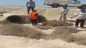 بالصور- تطهير مخرات السيول برأس سدر استعدادًا لموسم الأمطار   