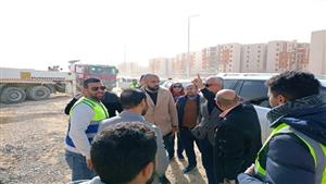 مسؤولو الإسكان يتفقدون المشروعات الجارية بمدينة أكتوبر الجديدة