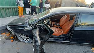 تكدس مروري أعلى محور صفط اللبن بسبب تصادم سيارات (صور)