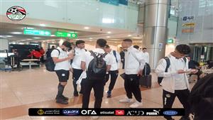 بعثة المنتخب الأوليمبي تغادر إلى الإمارات (صور)