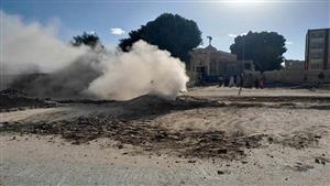 السيطرة على كسر بماسورة غاز طبيعي عمومية بأبوتشت