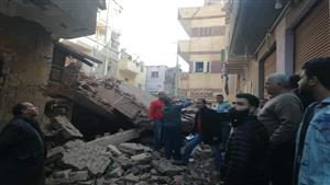 بالصور- انهيار منزل من 3 طوابق في المنوفية 