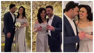 لقاء الخميسي مع عبدالمنصف في خطوبة مي فاروق ومحمد العمروسي