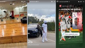 ستوري نجوم كرة القدم.. احتفال مرموش.. صلاح في الجيم.. سيارة بنزيما