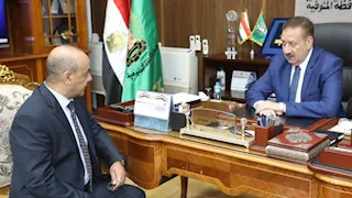  محافظ المنوفية يلتقي وكيل وزارة الصحة الجديد