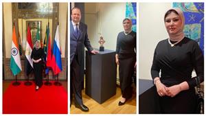 دينا ريحان تمثل مصر في معرض "روسيا وأعضاء بريكس في بعد ثقافي" - (صور)