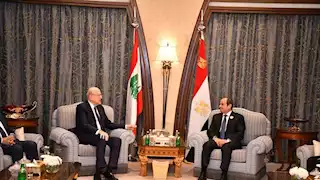 الرئاسة تكشف تفاصيل لقاء الرئيس السيسي مع رئيس وزراء لبنان
