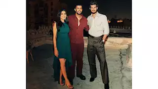 محمد سامي بصحبة أندرو جارفيلد بطل "Spider Man".. والجمهور: "هتعمل الجزء الثالث ولا ايه!"