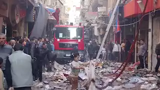 14 مصابًا في حريق بمحل مفروشات بالمحلة الكبرى (صور)