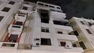  تفحم غرفة نوم ونجاة زوجين من الموت ببولاق