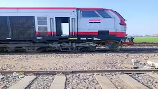 مصرع شخص صدمه قطار فى كفر علوان بالقليوبية