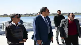 بنسبة تنفيذ بلغت 73%.. محافظ قنا يتفقد تطوير الكورنيش الشرقي