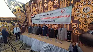 بالصور- محافظ بني سويف يضع حجر أساس النادي الاجتماعي لنقابة الأطباء 