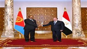 استقبال رسمي وسلام وطني.. السيسي يلتقي نظيره الإريتري بقصر الاتحادية