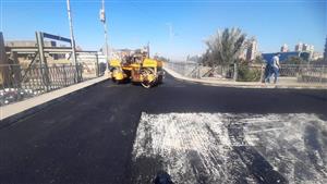 قبل عودته للتشغيل.. شاهد الأعمال النهائية لتطوير وصيانة كوبري الملك فاروق بالمنيا