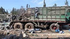 بالصور والفيديو.. مشاهد استهداف الاحتلال لشاحنة المساعدات في دير البلح