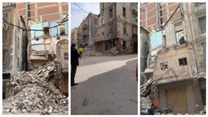 قبل مدفع الإفطار.. انهيار عقار من 4 طوابق في العطارين بالإسكندرية (صور)