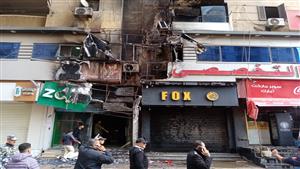 اندلاع حريق في برج سكني بالمهندسين