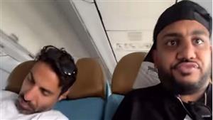 أوس أوس يسخر من أحمد فهمي بسبب نومه في الطائرة بكواليس "عصابة المكس" 