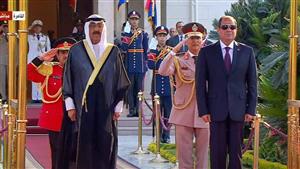 الرئيس السيسي يستقبل أمير الكويت في قصر الاتحادية