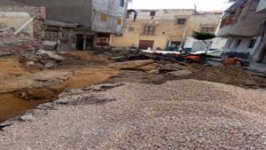 هبوط أرضي في كوم الشقافة بالإسكندرية.. والحي يكشف السبب- صور