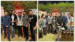  على أنغام "قدها".. تامر حسني ورامي صبري ورامي جمال يجتمعان في إفطار مدين