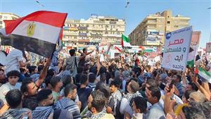 مظاهرات بمختلف المدن المصرية لدعم غزة ولجهود الرئيس السيسي 