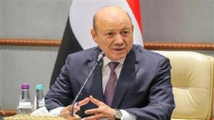 رئيس مجلس القيادة الرئاسي اليمني يؤكد دعم اليمن للقضية الفلسطينية