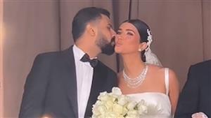 بسمة بوسيل وأحمد أبو هشيمة.. 15 صورة من حفل زفاف شقيقة محمد سامي