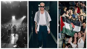 بـ "الكوفية الفلسطينية".. المغني الأمريكي ماكليمور ينهي جولته الغنائية في أستراليا 