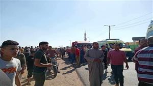 انتشال جثمان سيدة غرقت فى حادث سقوط ميكروباص بترعة الدقهلية