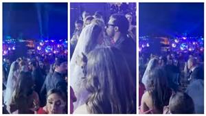 بالصور- محمد رمضان يقبل رأس ابنة المنتج محمد السعدي في حفل زفافها