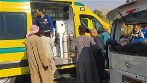 جمعيهم من قرية البرمبل.. إصابة 5 أشخاص في حادث تصادم ببني سويف 