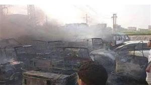 اشتعال 5 "تكاتك" داخل جراج بأوسيم