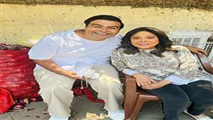 إسلام إبراهيم برفقة إسعاد يونس في كواليس "تيتا زوزو"