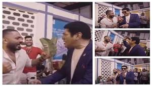 باسم سمرة يرقص على "جامدين جامدين" مع تامر حسني من كواليس "ري ستارت"