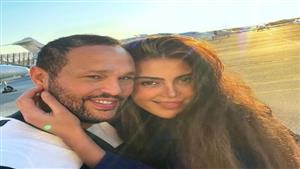   ريهام حجاج لزوجها في أحدث ظهور لهما: "حبيب قلبي بحبك"