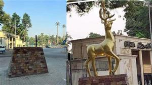 انتهاء أزمة "الغزالة" بالإزالة.. ماذا حدث لمجسم بجوار "نهضة مصر"؟