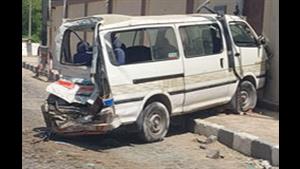 16 مصابا في تصادم بين سيارتين ميكروباص على طريق أسيوط الزراعي