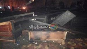 "ألسنة اللهب صعدت للسماء".. حريق مطرانية بني سويف اللتهم مبنى الخدمات - فيديو وصور