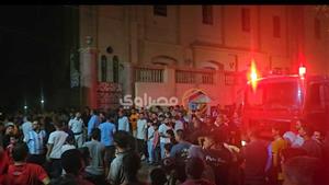 محافظ بني سويف يتابع أعمال السيطرة على حريق مبنى الخدمات بالمطرانية 